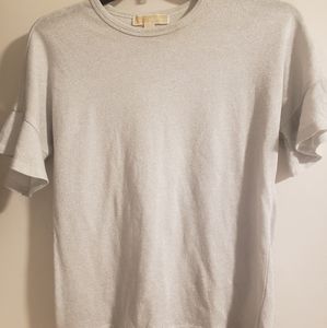 Womans Michael Kors Silver Glittery Shirt